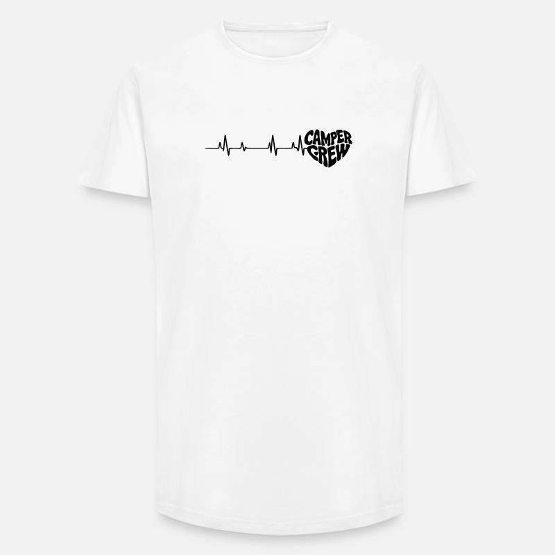 Herz_Camper - Long Fit Männer T-Shirt - Weiß
