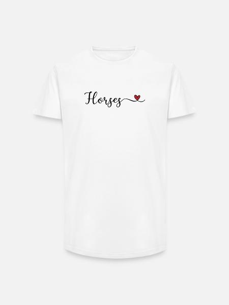 horses - Long Fit Men's T-Shirt - white