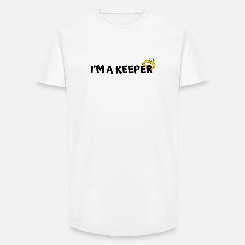 Engagement-Design - Long Fit Männer T-Shirt - Weiß