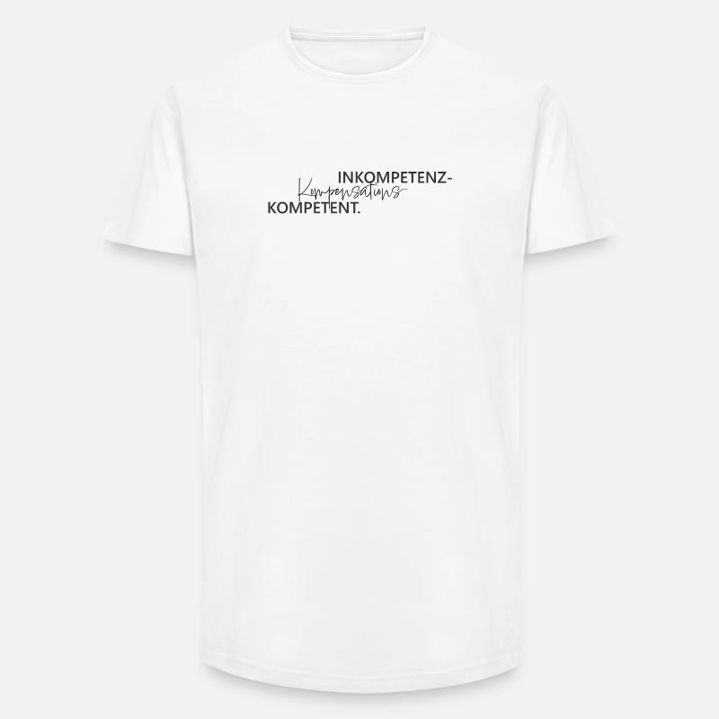 Inkompetenz Kompensations Kompetenz Wortspiel - Long Fit Männer T-Shirt - Weiß