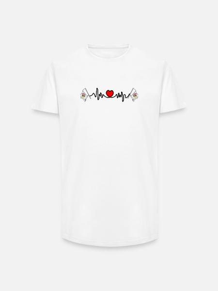 Herzfrequenz-Cardio für Illinois - Long Fit Männer T-Shirt - Weiß