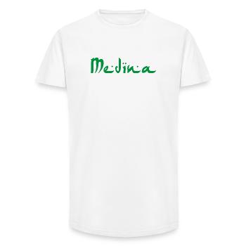 Medina - Long Fit Men's T-Shirt - white - Front - AI Model Male 185 light (185cm)