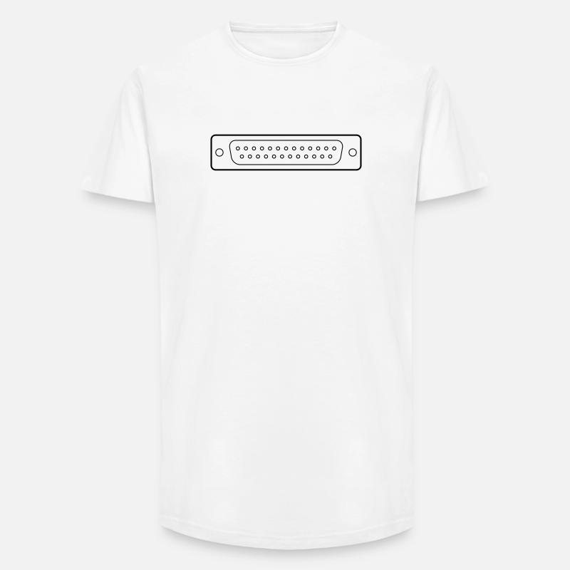 DB 25 Connector Parallel, Printer - Long Fit Men's T-Shirt - white