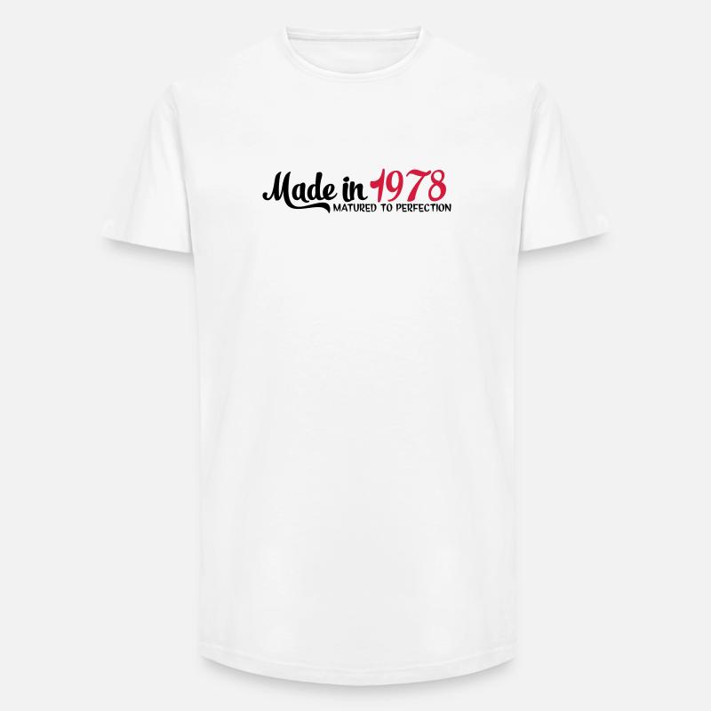 1978 - Long Fit Männer T-Shirt - Weiß