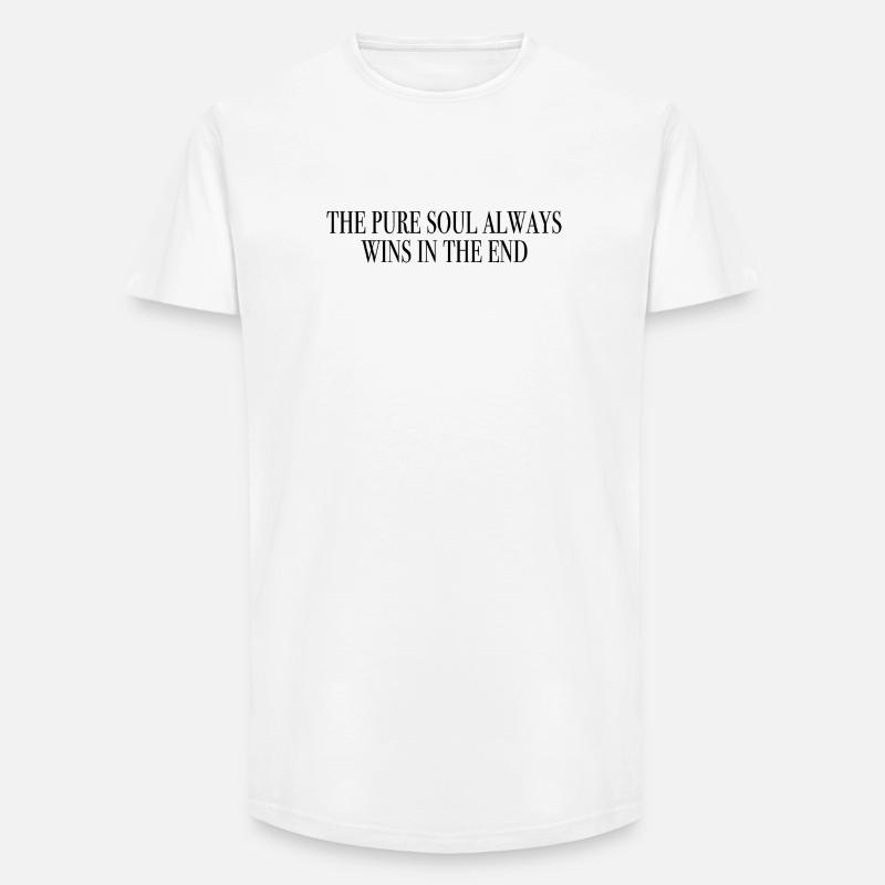 Die Seele gewinnt - Sprücheshirts Motivation - Long Fit Männer T-Shirt - Weiß