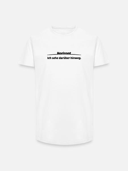 Horizont - Long Fit Männer T-Shirt - Weiß