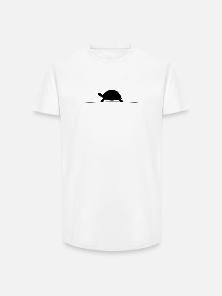 Turtle Silhouette - Long Fit Men's T-Shirt - white
