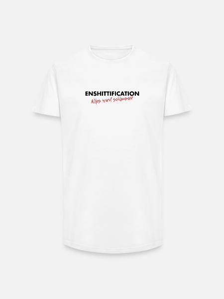 Enshittification - alles wird schlimmer! - Long Fit Männer T-Shirt - Weiß