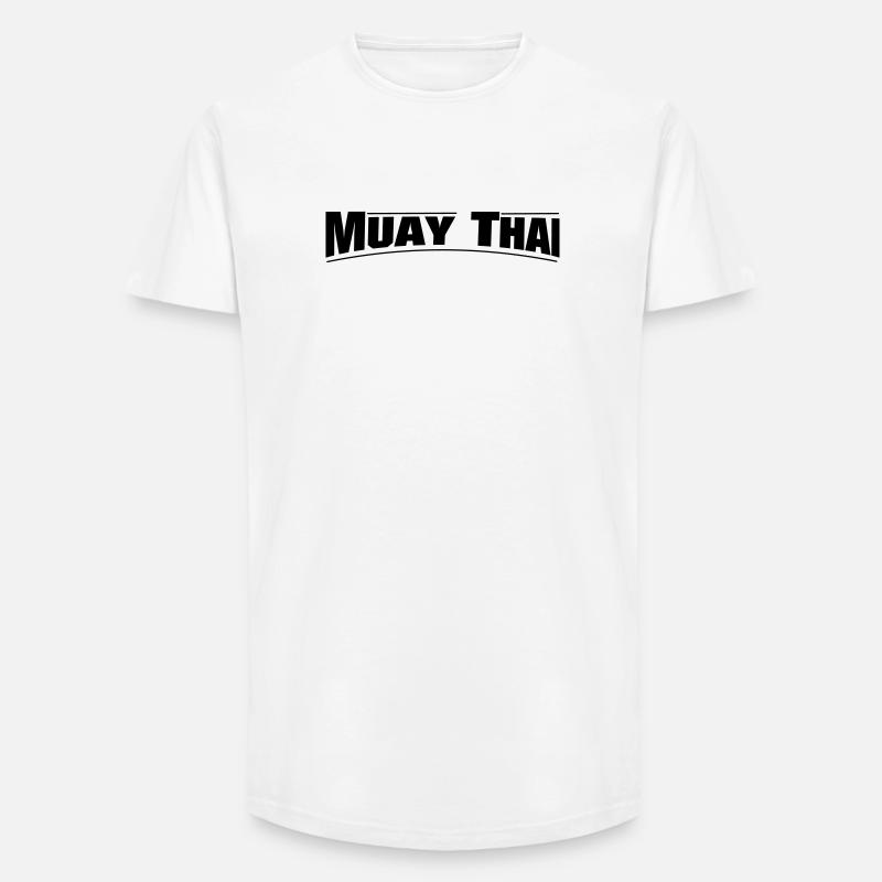 MUAY THAI - Long Fit Männer T-Shirt - Weiß