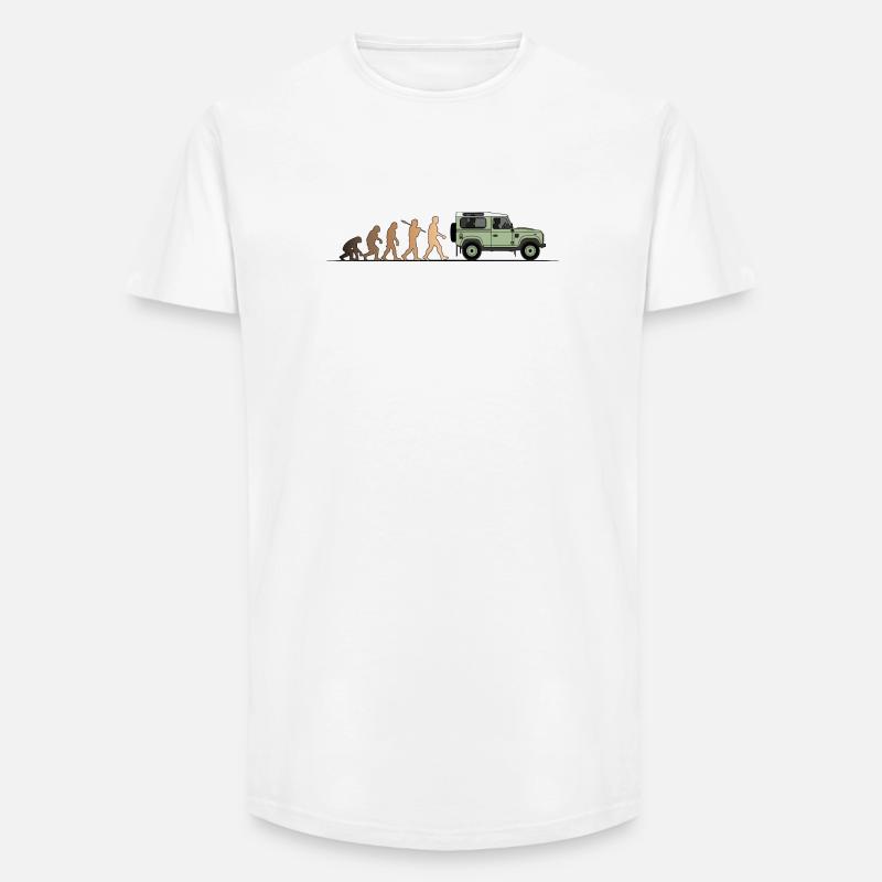 Defender Evolution 90 Couleur - T-shirt coupe longue homme - blanc