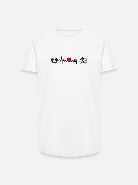 Herzfrequenz Cardio Zwillinge Wassermann - Long Fit Männer T-Shirt - Weiß