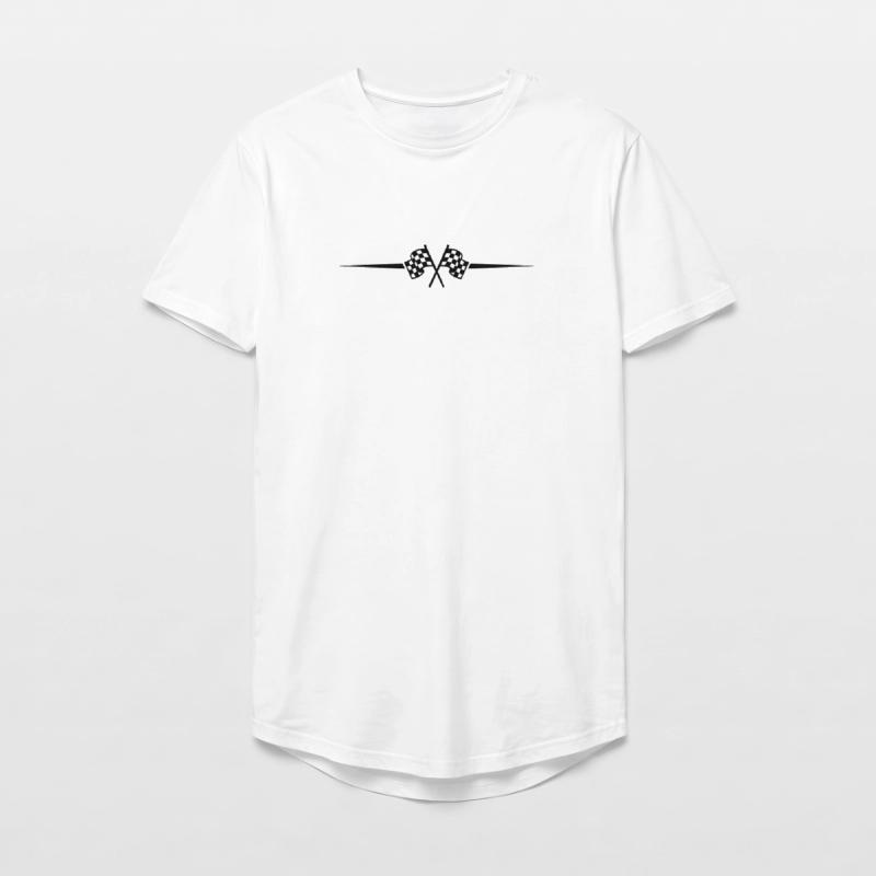Icône de course de drapeau de course T-shirt coupe longue homme