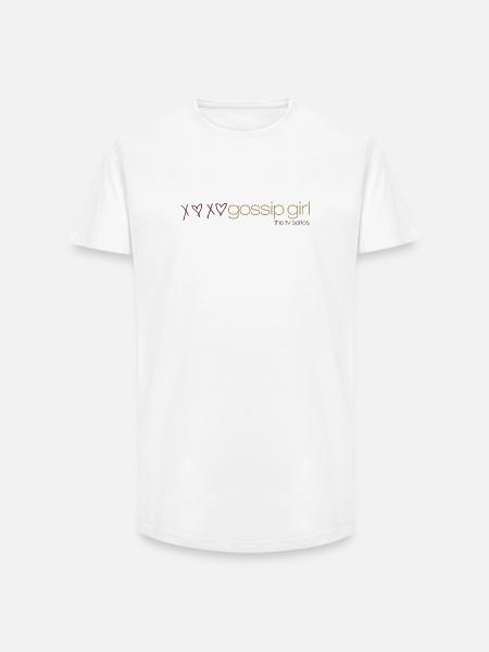 Gossip Girl TV-serien med tekster med XOXO - Long fit herre T-shirt - hvid