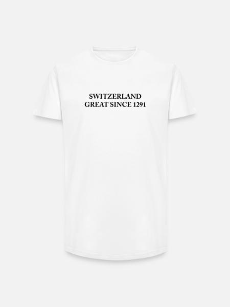 Switzerland Great Since 1291 - Long Fit Men's T-Shirt - white