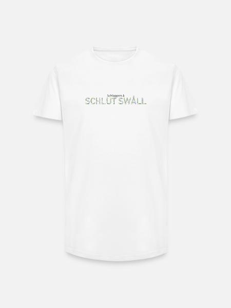 Schlut swåll - T-shirt herr med lång passform - vit