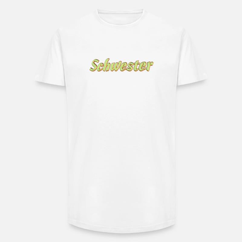 Kosename Schwester 3D Style - Long Fit Männer T-Shirt - Weiß