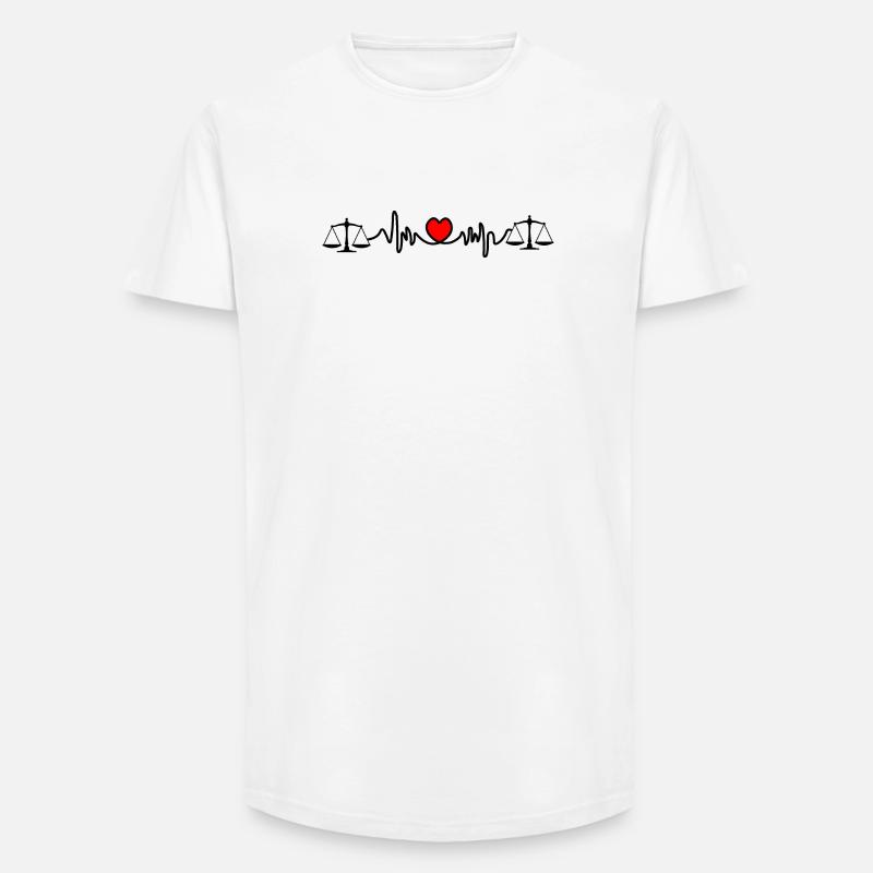 Herzfrequenz-Cardio-Skala - Long Fit Männer T-Shirt - Weiß
