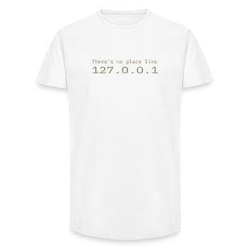 Programmierer Nerd IT Kein Ort wie Localhost - Long Fit Männer T-Shirt - Weiß - Vorne - AI Model Male 185 light (185cm)