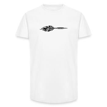 Symbole de fléchette Feu - T-shirt coupe longue homme - blanc - Devant - AI Model Male 185 light (185cm)