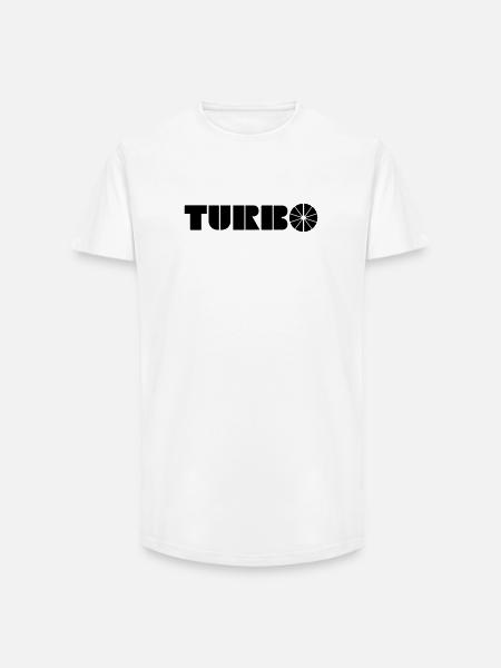 Turbo - Long Fit Men's T-Shirt - white