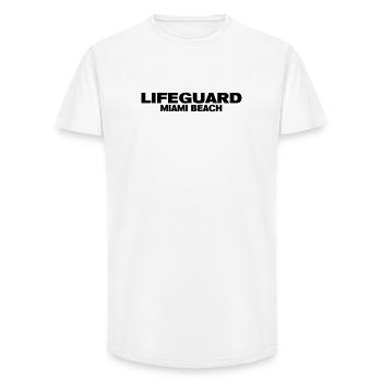life guard miami - Long Fit Men's T-Shirt - white - Front - AI Model Male 185 light (185cm)