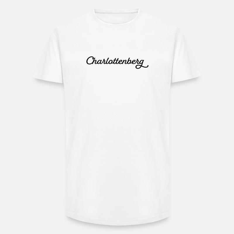 Charlottenberg schwarz - Long Fit Männer T-Shirt - Weiß