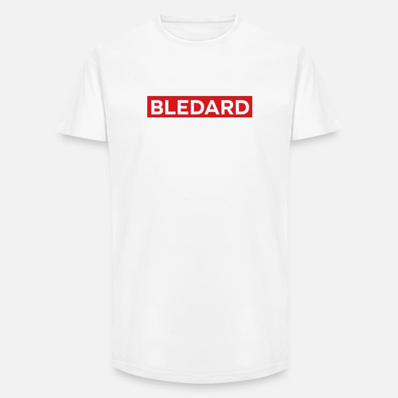 Bledard - Long Fit Männer T-Shirt - Weiß
