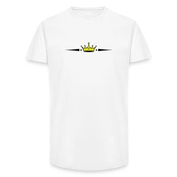 Élément de la couronne - T-shirt coupe longue homme - blanc - Devant - AI Model Male 185 light (185cm)
