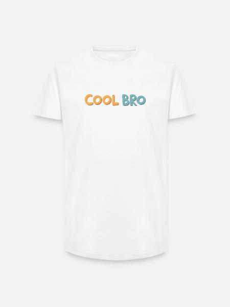 Brother Cool Retro-Pop-Tippfehler - Long Fit Männer T-Shirt - Weiß