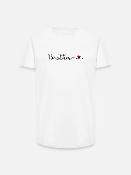 Bruder - Bruderherz - Long Fit Männer T-Shirt - Weiß