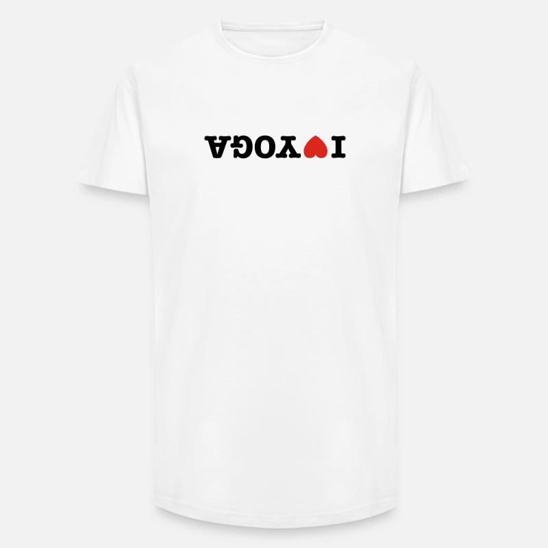 I love yoga - Long Fit Männer T-Shirt - Weiß