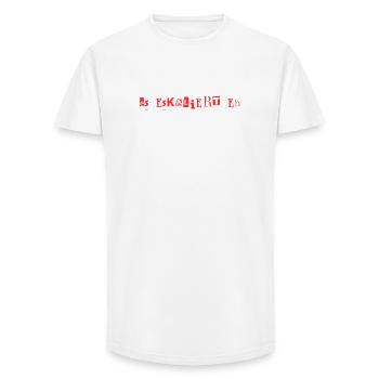 Es eskaliert eh! - Long Fit Männer T-Shirt - Weiß - Vorne - AI Model Male 185 light (185cm)