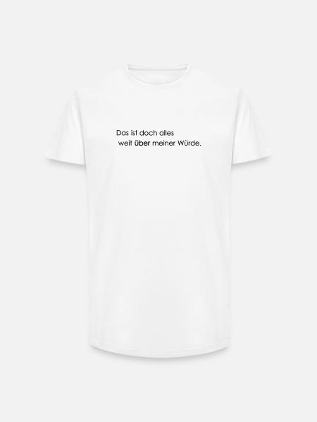 far beyond my dignity - Long Fit Men's T-Shirt - white