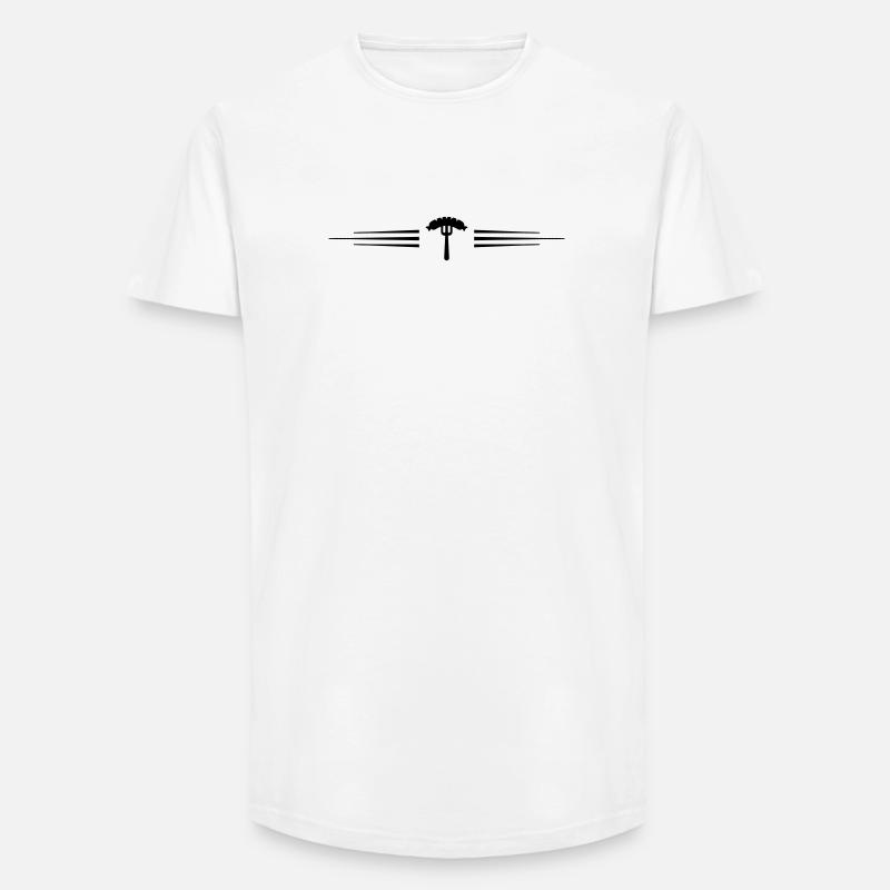 Sausage, fork, currywurst - Long Fit Men's T-Shirt - white
