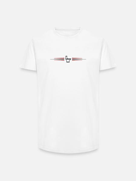 Toilet Toilet Line - Long Fit Men's T-Shirt - white