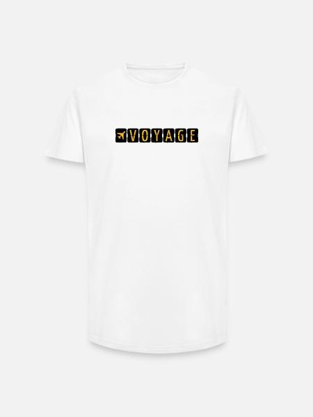 Voyage - T-shirt coupe longue homme - blanc