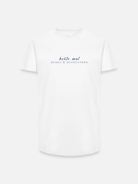 Heute mal scheu & schüchtern - Long Fit Männer T-Shirt - Weiß