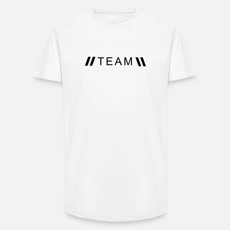 Style Team - Long Fit Männer T-Shirt - Weiß