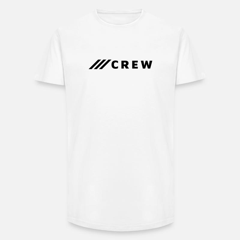 CREW - Long Fit Männer T-Shirt - Weiß