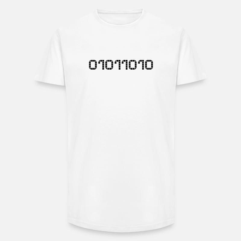 Binary notation - 90 - Long Fit Men's T-Shirt - white