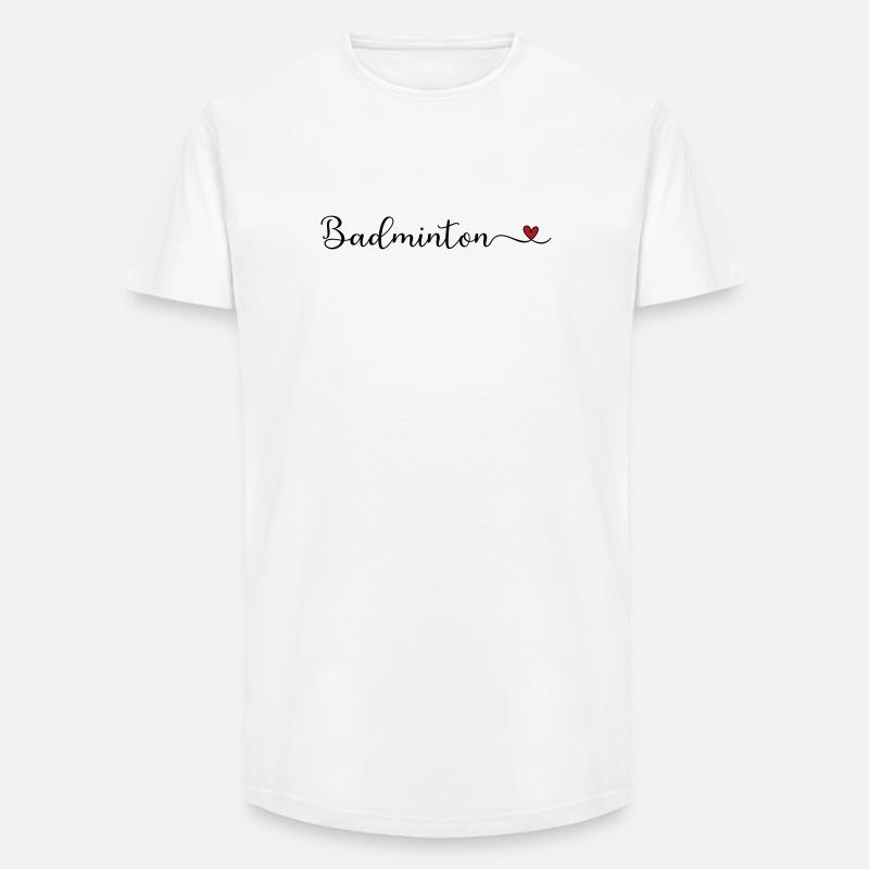 Badminton - Long Fit Männer T-Shirt - Weiß