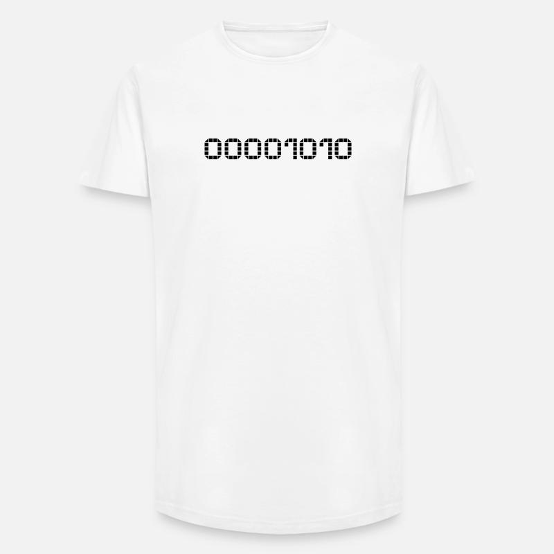 Binary notation - 10 - Long Fit Men's T-Shirt - white