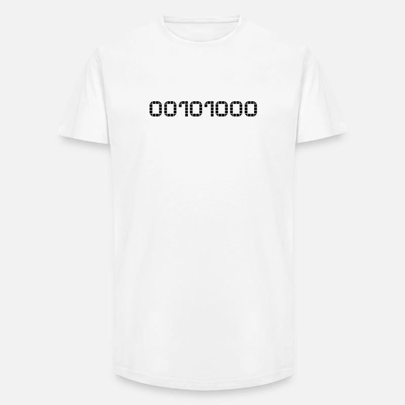 Binary notation - 40 - Long Fit Men's T-Shirt - white