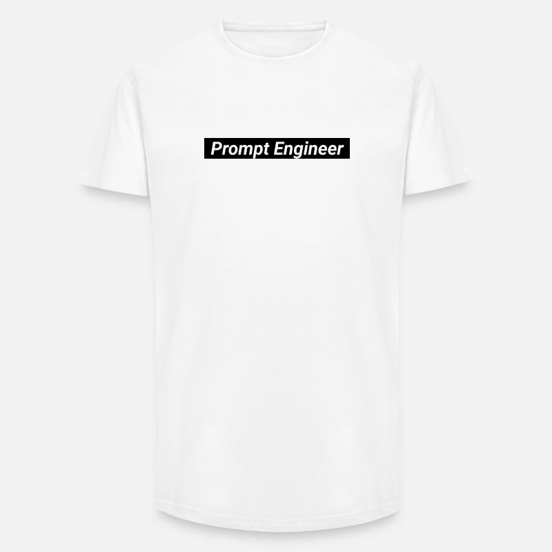Prompt Engineer Artificial Intelligence - Long Fit Men's T-Shirt - white