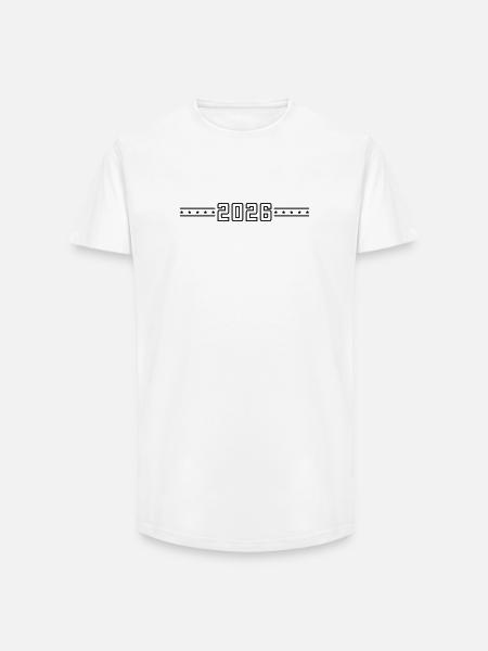 2026 College Font - Long Fit Men's T-Shirt - white