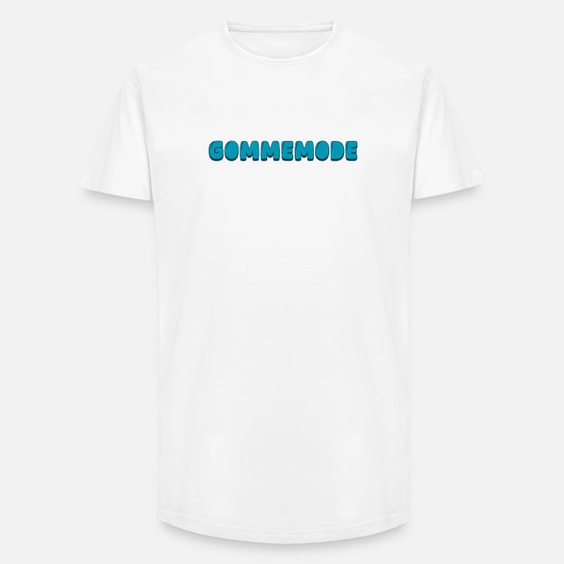Gommemode - T-shirt coupe longue homme - blanc