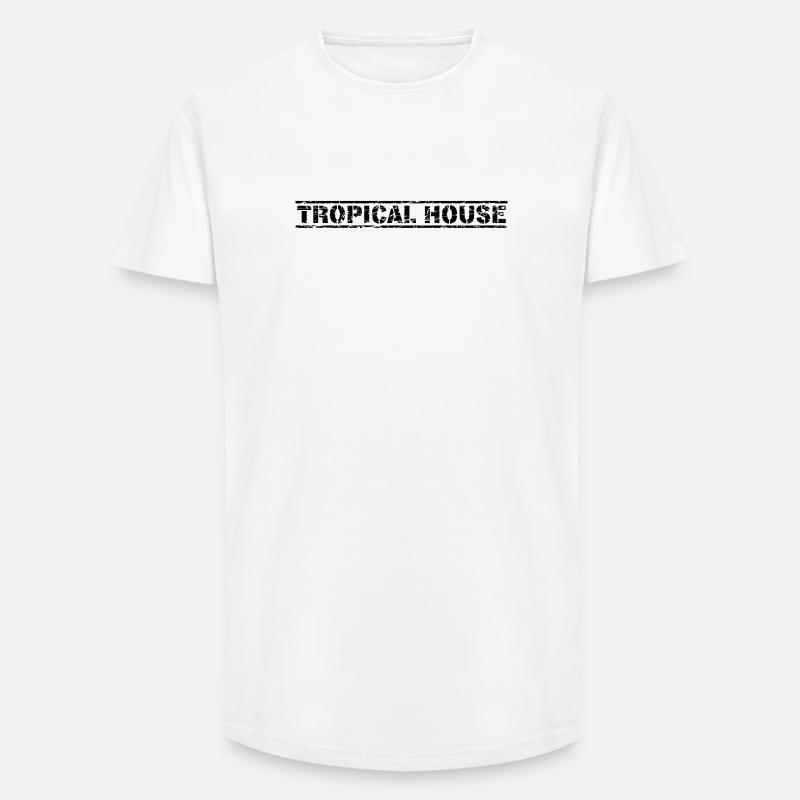 Maison tropicale - T-shirt coupe longue homme - blanc