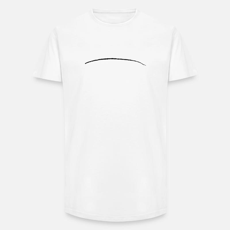 gebogener Strich Pinselstrich Unterstrich Linie - Long Fit Männer T-Shirt - Weiß
