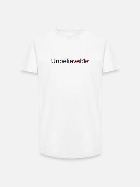 Unbelievable unpopular - Long Fit Men's T-Shirt - white