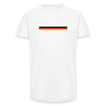 Deutsche Flagge – Deutschland - Long Fit Männer T-Shirt - Weiß - Vorne - AI Model Male 185 light (185cm)